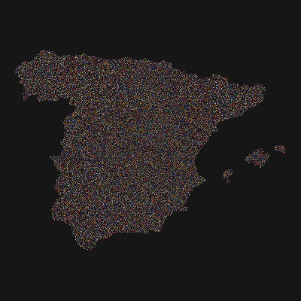Spanien Silhouette Verpixelte Musterillustration — Stockvektor