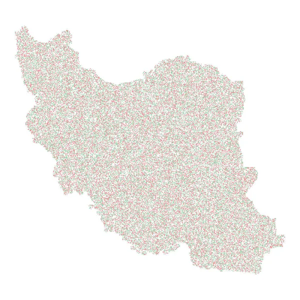 Iran Silhuett Pixelated Mönster Illustration — Stock vektor