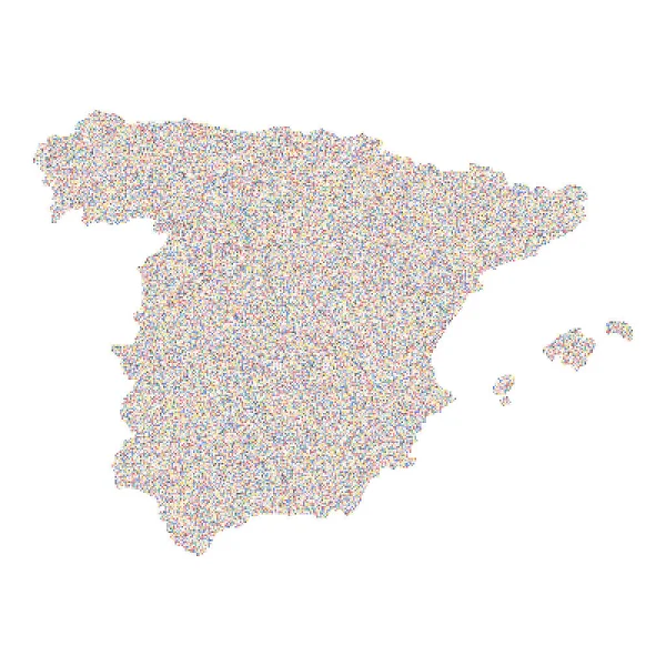 Spanje Silhouet Gepixelde Patroon Illustratie — Stockvector