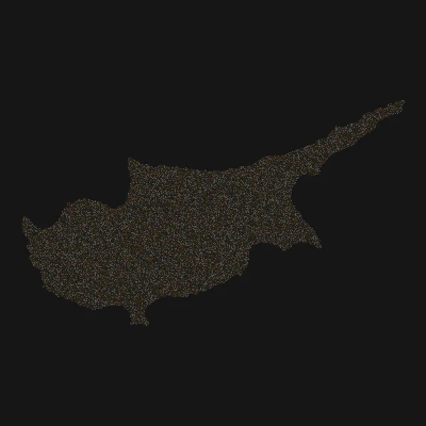 Chipre Silueta Pixelated Patrón Ilustración — Archivo Imágenes Vectoriales