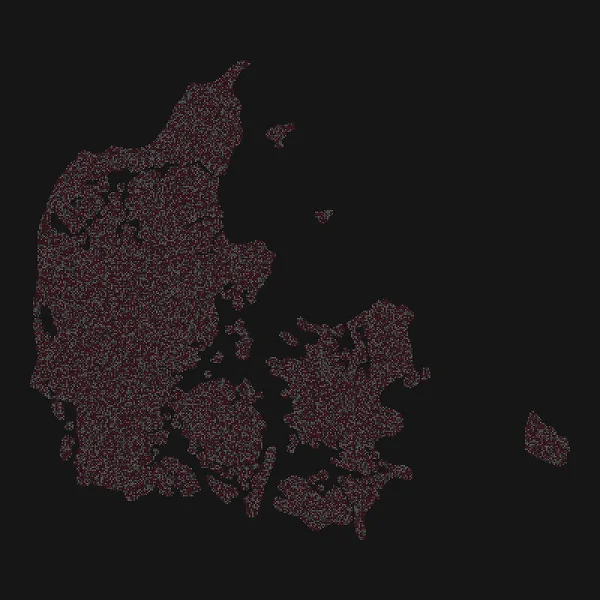 Dinamarca Silhouette Pixelated Ilustração Padrão — Vetor de Stock