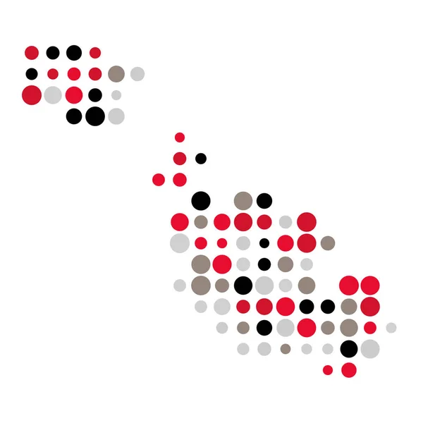 Malta Silueta Pixelated Pattern Illustration — Stockový vektor