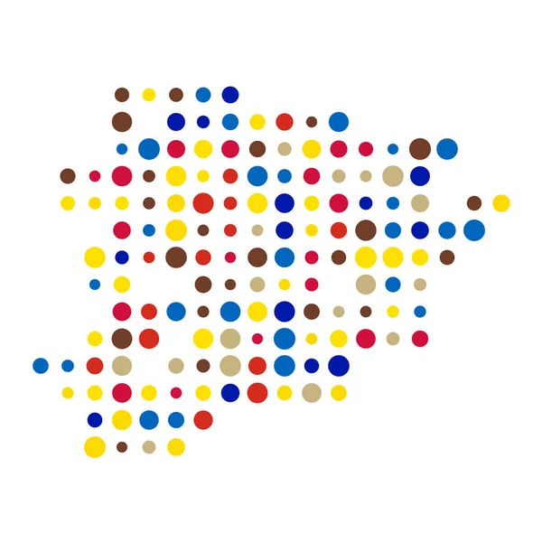 Andorra Silhouette Pixelated Pattern Illustration — Stock Vector