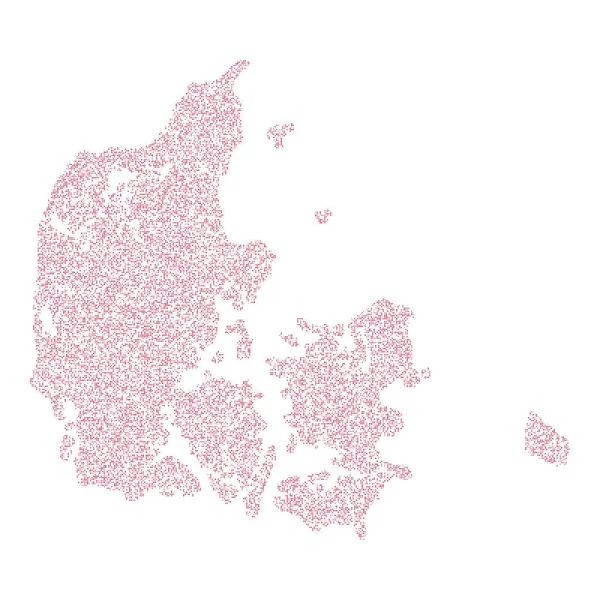 Dinamarca Silhouette Ilustración Patrones Pixelados — Archivo Imágenes Vectoriales