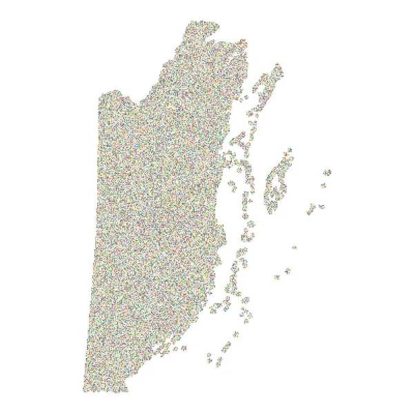 Belize Silhouette Illustrazione Modello Pixelated — Vettoriale Stock