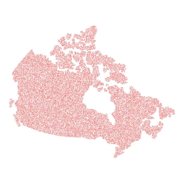 Kanada Silueta Pixelated Vzor Ilustrace — Stockový vektor