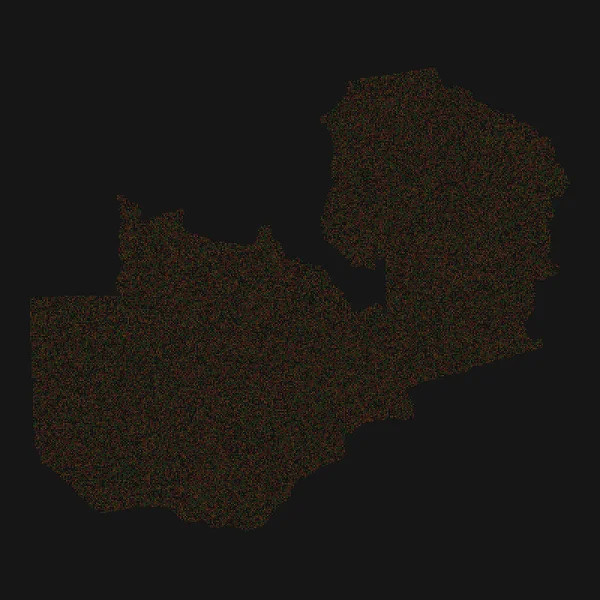 Zambia Silhouette Pixelated Pattern Illustration — Stock Vector