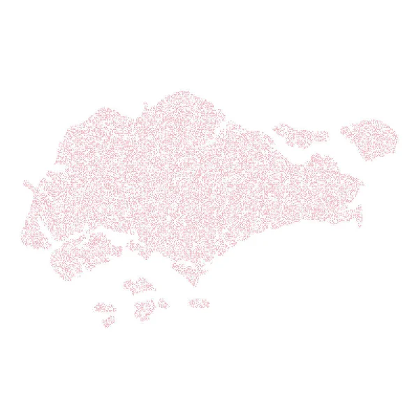 Singapore Silhouette Pixelated Mönster Illustration — Stock vektor