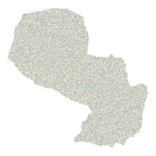 Paraguay Silhouette Illustration Motif Pixellisé — Image vectorielle