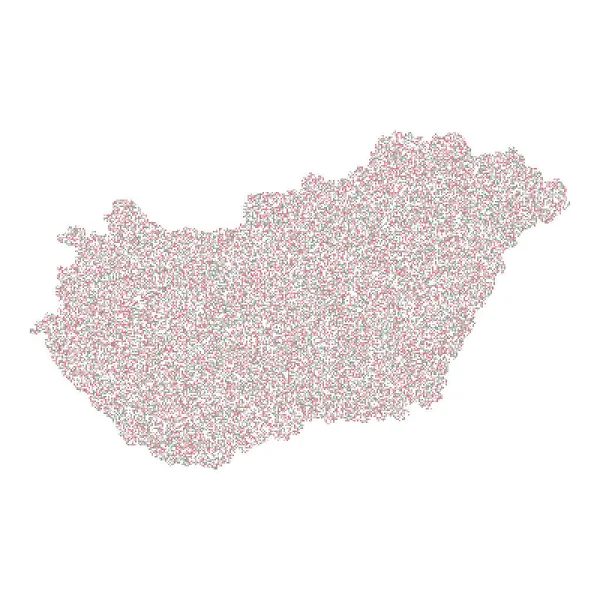 Hungría Silueta Pixelated Patrón Ilustración — Archivo Imágenes Vectoriales