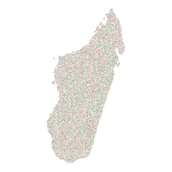 Madagascar Silueta Pixelado Patrón Ilustración — Archivo Imágenes Vectoriales
