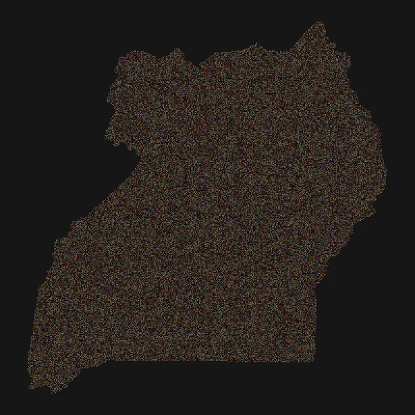 Uganda Silhueta Pixelado Ilustração Padrão — Vetor de Stock
