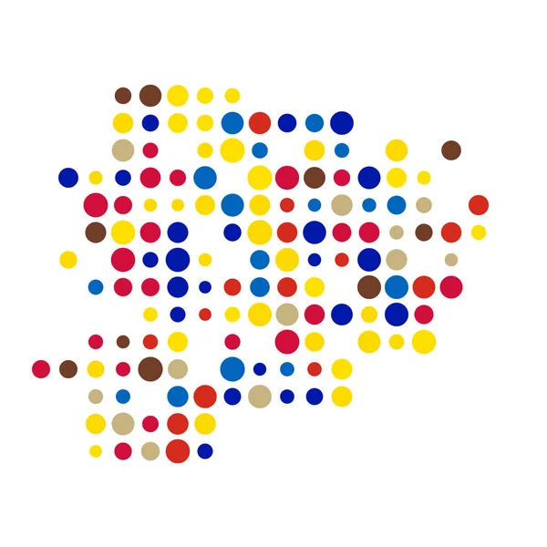 Andorra Silueta Pixelated Pattern Illustration — Stockový vektor
