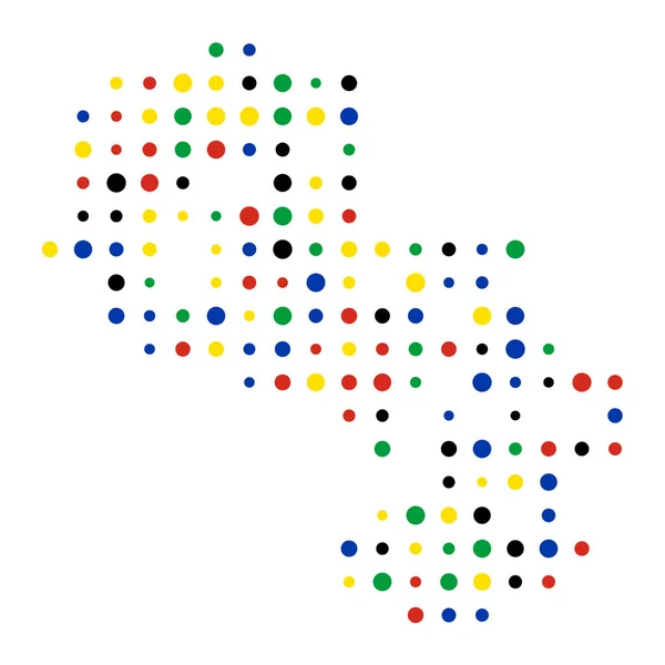 Paraguay Silhouette Pixelated Mönster Illustration — Stock vektor