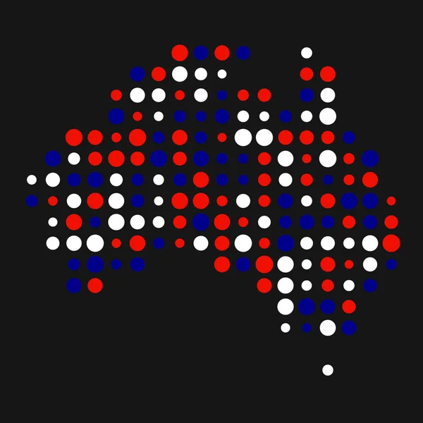 オーストラリアシルエットピクセル化パターンイラスト — ストックベクタ