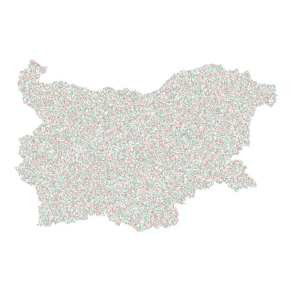 Bulgarien Silhuett Pixelated Mönster Illustration — Stock vektor