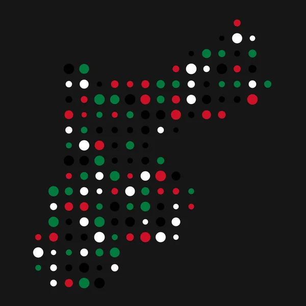 Jordan Silhouette Pixelated Mönster Illustration — Stock vektor