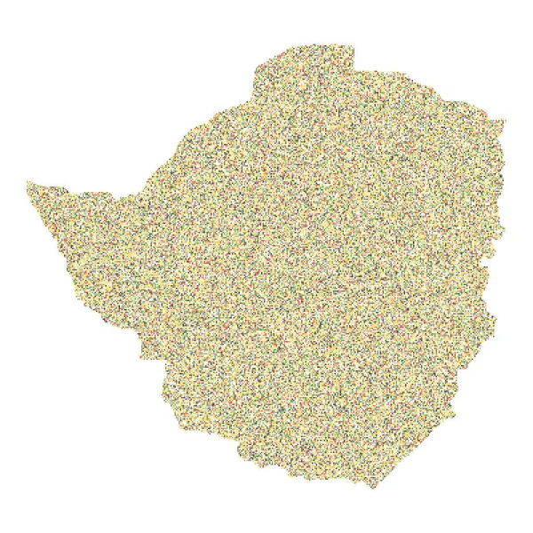 Зімбабве Силует Піксельований Малюнок — стоковий вектор
