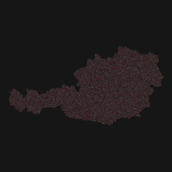 Oostenrijk Silhouet Pixelachtige Patroon Illustratie — Stockvector