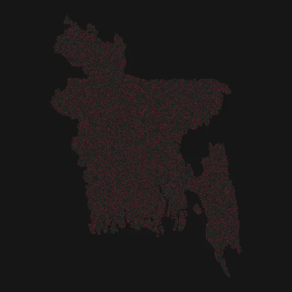 Bangladesh Silhueta Pixelado Ilustração Padrão — Vetor de Stock