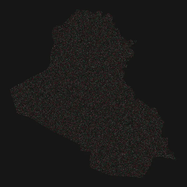 Irácká Silueta Pixelated Pattern Illustration — Stockový vektor