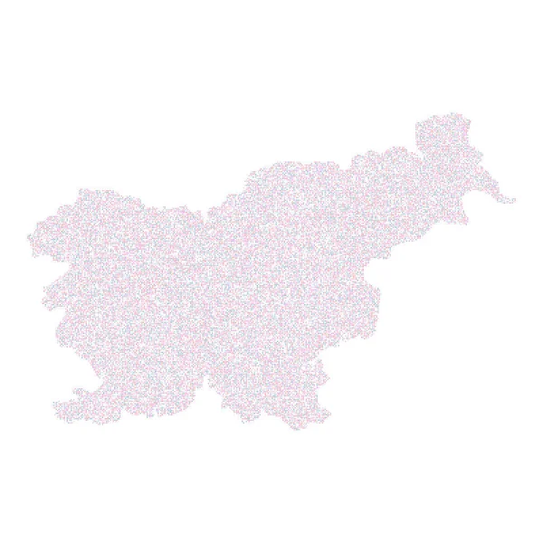 Slowenien Silhouette Verpixelte Musterillustration — Stockvektor