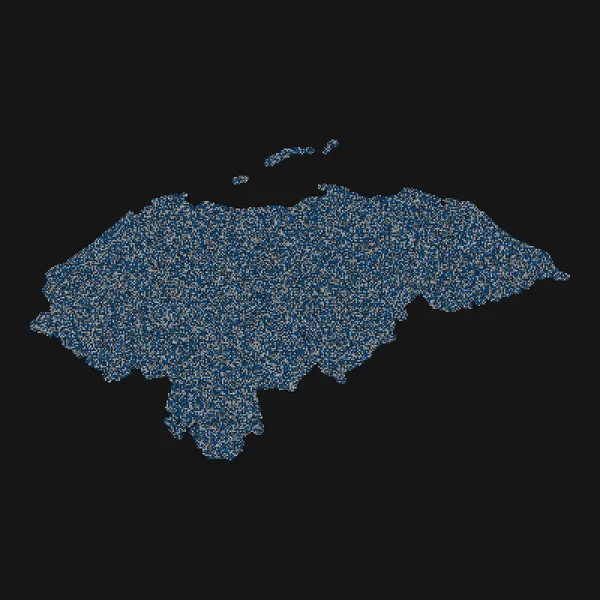 Honduras Silueti Pikselli Desen Çizimi — Stok Vektör