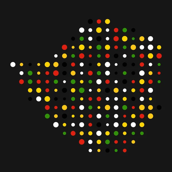 Зимбабве Силуэт Пикселированный Рисунок — стоковый вектор