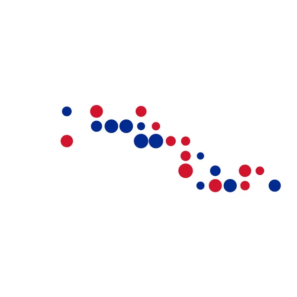 Kuba Silueta Pixelated Pattern Illustration — Stockový vektor