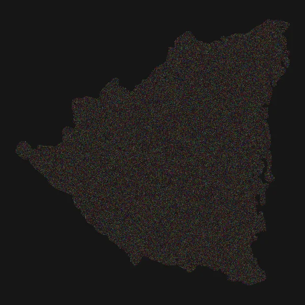 Nikaragua Silueta Pixelated Pattern Illustration — Stockový vektor