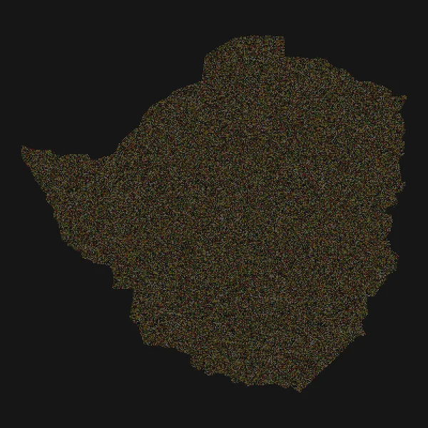 Zimbabwe Silhouette Pixelated Patrón Ilustración — Archivo Imágenes Vectoriales