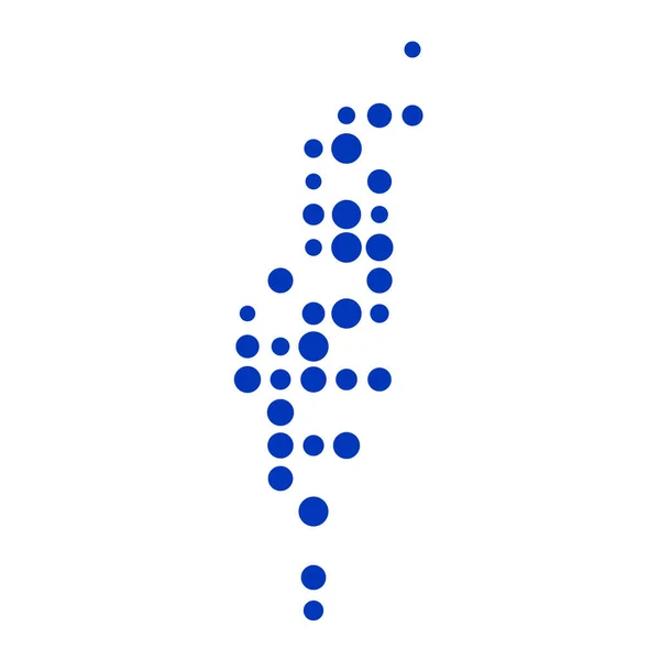 Israel Silhouet Pixelvormige Patroon Illustratie — Stockvector