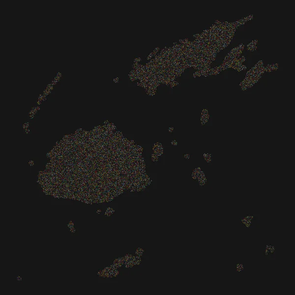 Fiji Silhouette Ilustración Patrón Pixelado — Vector de stock