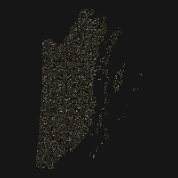 Belize Silhouette Pixelated Ilustração Padrão —  Vetores de Stock