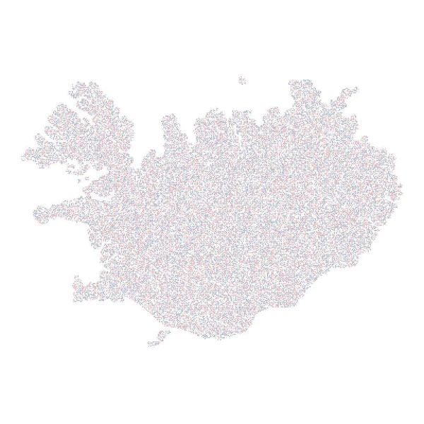 アイスランドシルエットピクセル化パターンイラスト — ストックベクタ