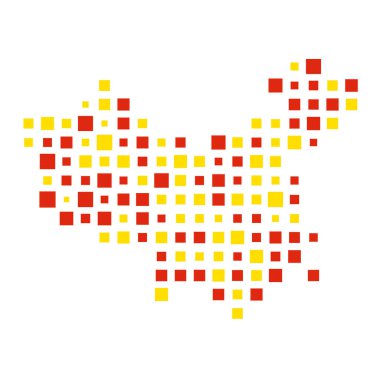 Çin Silüeti Resmedilmiş Desen Çizimi