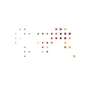 Dünya 3 Silueti Pikselli desen haritası çizimi