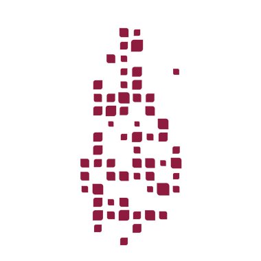 Katar Silueti Pikselli desen çizimi