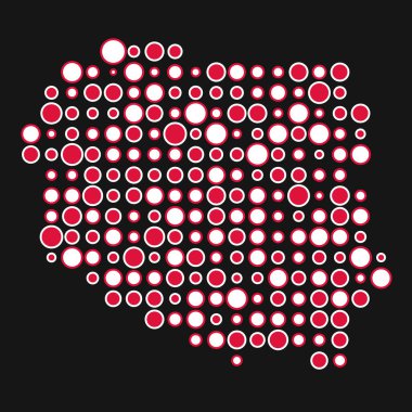 Polonya Silüeti Resmedilmiş Desen Haritası Çizimi