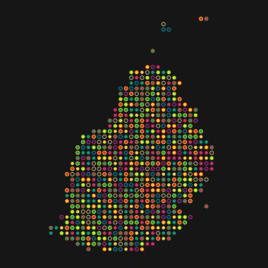 Mauritius Silueti Pikselli desen haritası çizimi