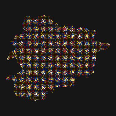 Andorra Silueti Pikselli desen çizimi