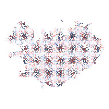 İzlanda Silüeti Resmedilmiş Desen Çizimi