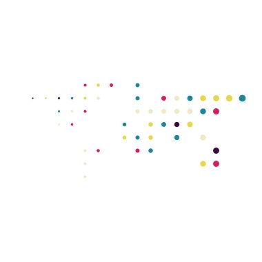 Dünya 1 Silüeti Resmedilmiş Desen Haritası Çizimi