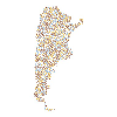 Arjantin Silueti Pikselli desen çizimi