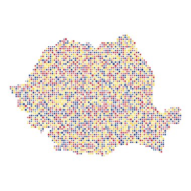 Romanya Silüeti Resmedilmiş Desen Çizimi
