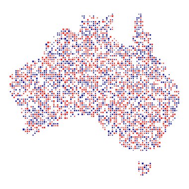 Avusturalya Silüeti Resmedilmiş Desen Çizimi
