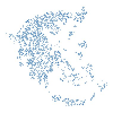 Yunanistan Silüeti Resmedilmiş Desen Çizimi