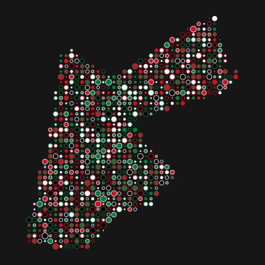 Jordan Silueti Resimli Desenli Harita Çizimi