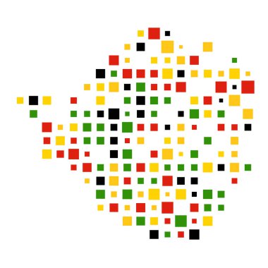 Zimbabwe Silueti Pikselli desen çizimi