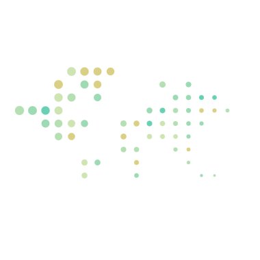 Dünya 2 Silueti Pikselli desen haritası çizimi